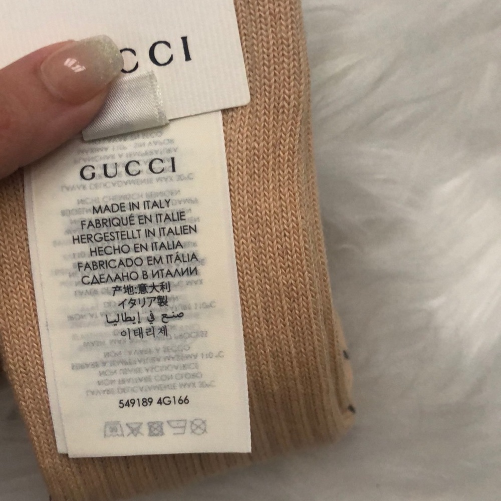 ๐ Auth Gucci GG Diamond Socks Sz M NWT - Picture 4 of 6